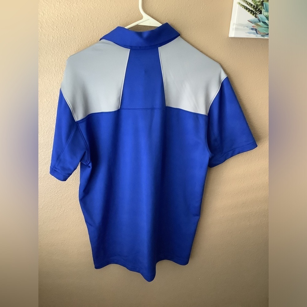 Under Armour Men's HeatGear S/S Golf Polo – Loose Fit, Blue/Gray, Size Medium - Picture 3 of 5